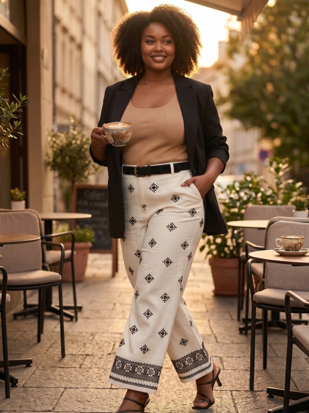 Zara linen blend wide leg pants size xl